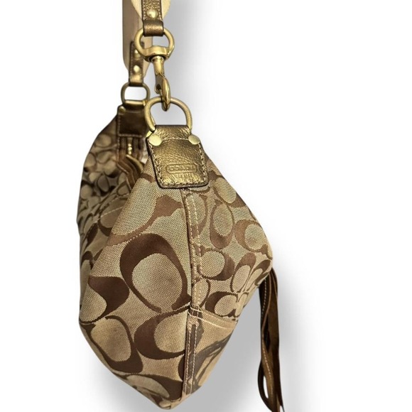 Y2k Coach Signature Patchwork‎ Brown Hampton Large Hobo 2006 Glam - Picture 4 of 8